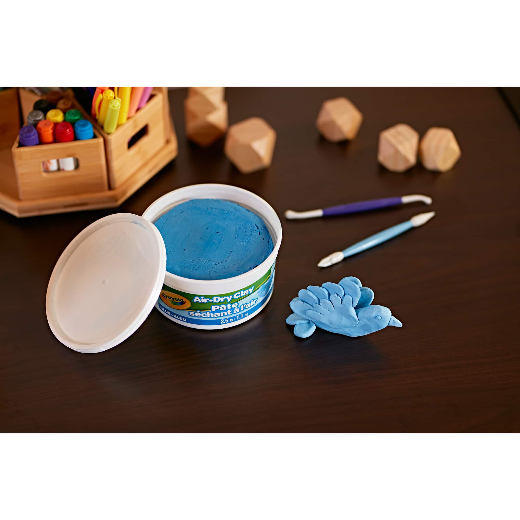 12 Pack: Crayola® 2.5lb. Blue Air Dry Clay Tub